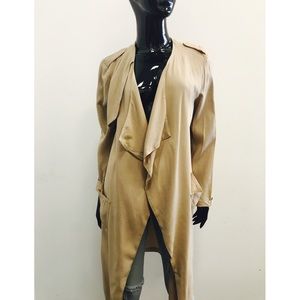 Re Named Beige Long Cardigan